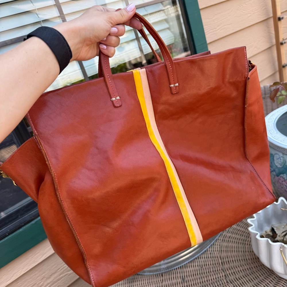 Clare V Brown Leather Tote